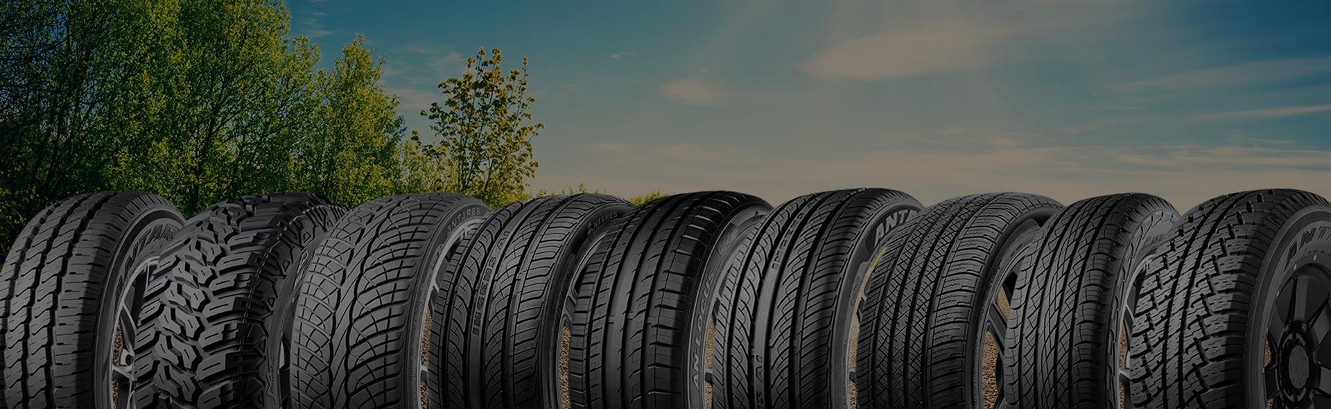 row of Antares tires models