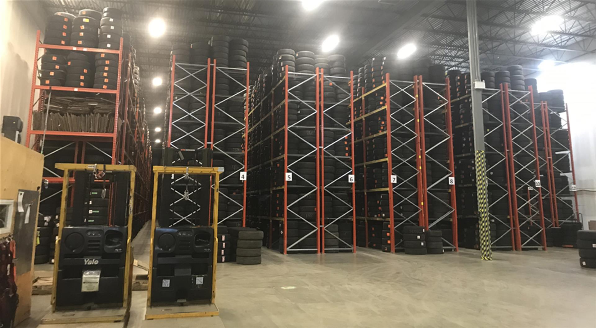 Seasonal Tire Storage warehouse where we store tires seasonally