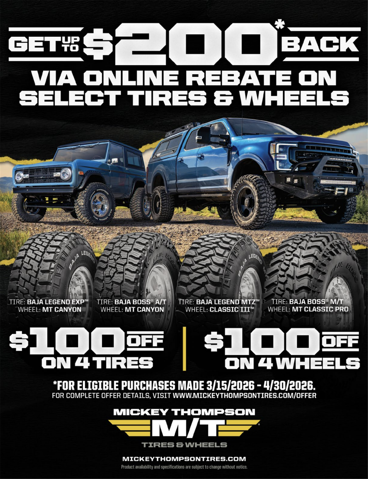 Mickey Thompson Rebate