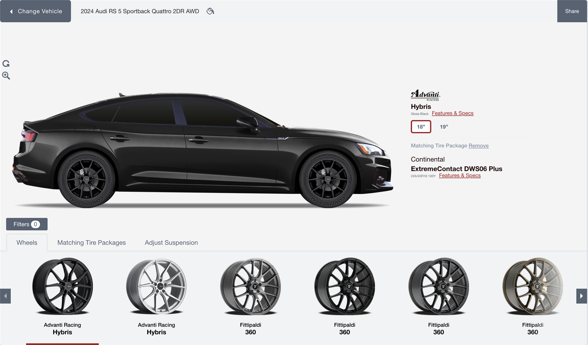 Black Audi in RideStyler visualizer