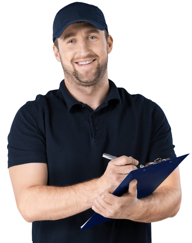 TreadXperts employee holding clipboard