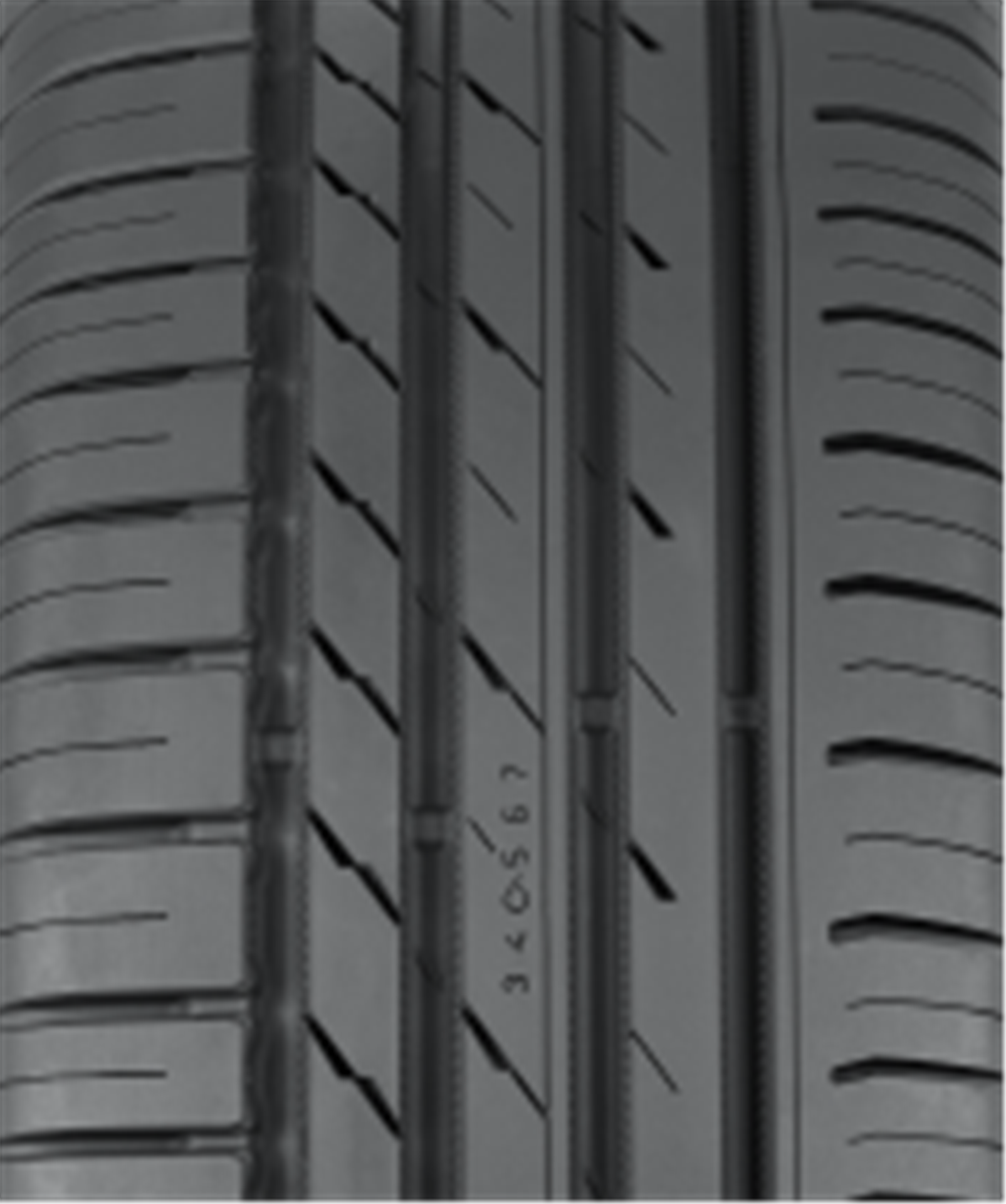 Summer tire tread closeup